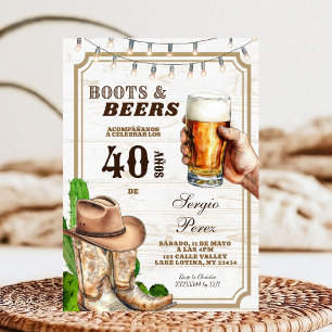 Spanish Mexican Cowboy Adult Man Invitation