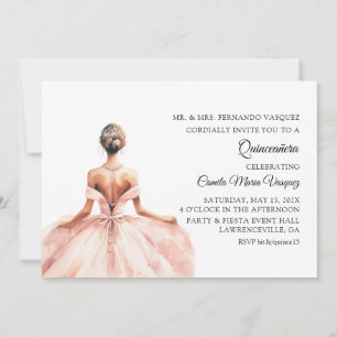 Spanish Mis Quince Princess 15th Birthday Party  Invitation