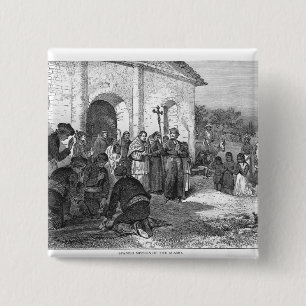 Spanish Mission of the Alamo 15 Cm Square Badge