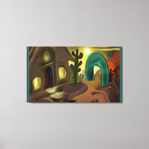 Spanish Mission Southwestern Abstract Art Canvas Print