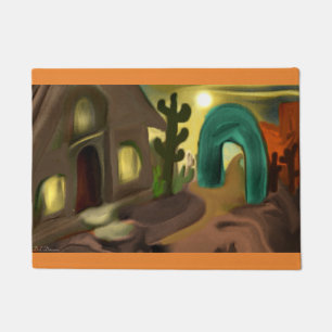Spanish Mission Southwestern Abstract Art Doormat