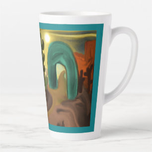 Spanish Mission Southwestern Abstract Art Latte Mug