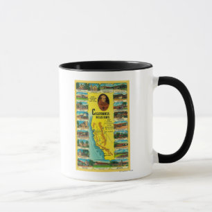 Spanish Missions of California showing Mug