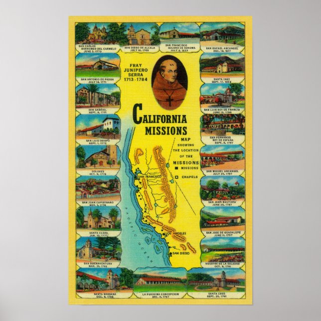 Spanish Missions of California showing Poster (Front)