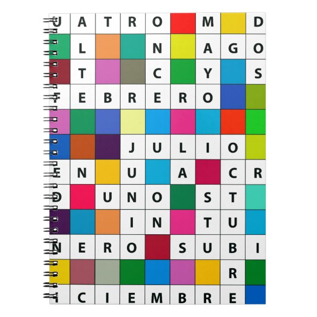 Spanish Months Design Notebook (Front)