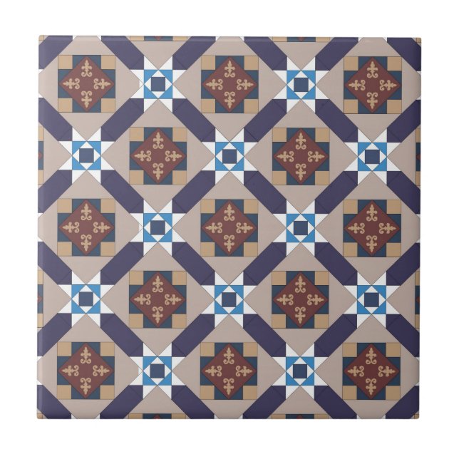 Spanish Moors Pattern Tile (Front)
