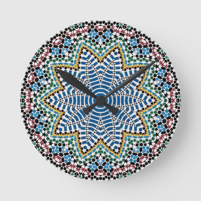 Spanish Mosaic Round Clock (Front)