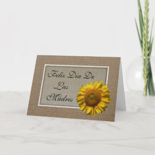 Spanish Mothers Day Card - Sunflower
