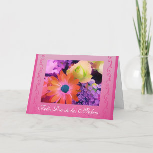 Spanish: Mother's Day flowers / dia de las madres Card