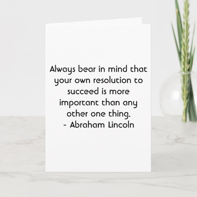 Spanish Motivation - Abraham Lincoln Card (Front)