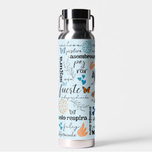 SPANISH Motivational Affirmations Water Bottle