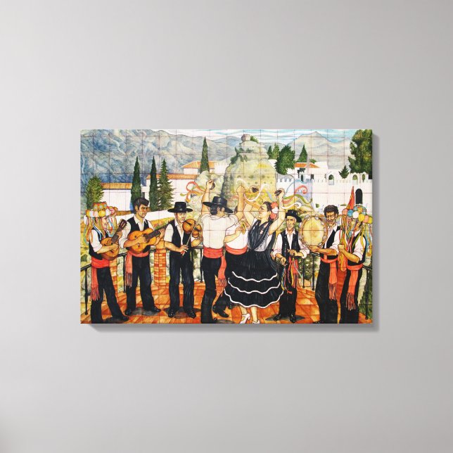 Spanish Musicians Mural Canvas Print (Front)