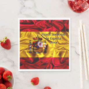 Spanish National Day, Spain Hispanic Day, Napkin