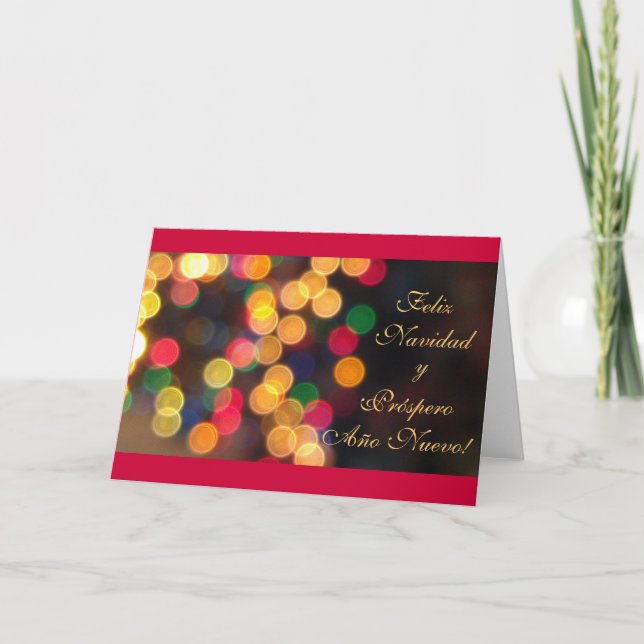 Spanish: Navidad - Luces Holiday Card (Front)