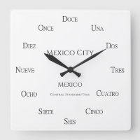 Spanish Numbers Custom City Country and Time Zone