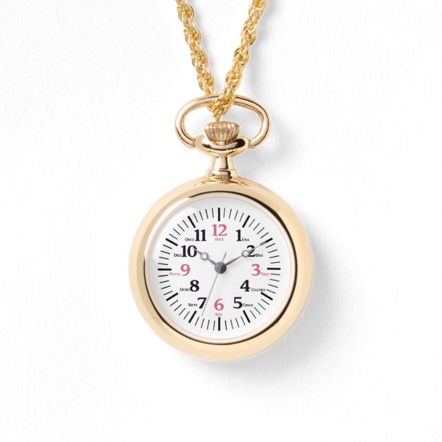 Spanish Numeral Character (Black font) Watch  (Front)