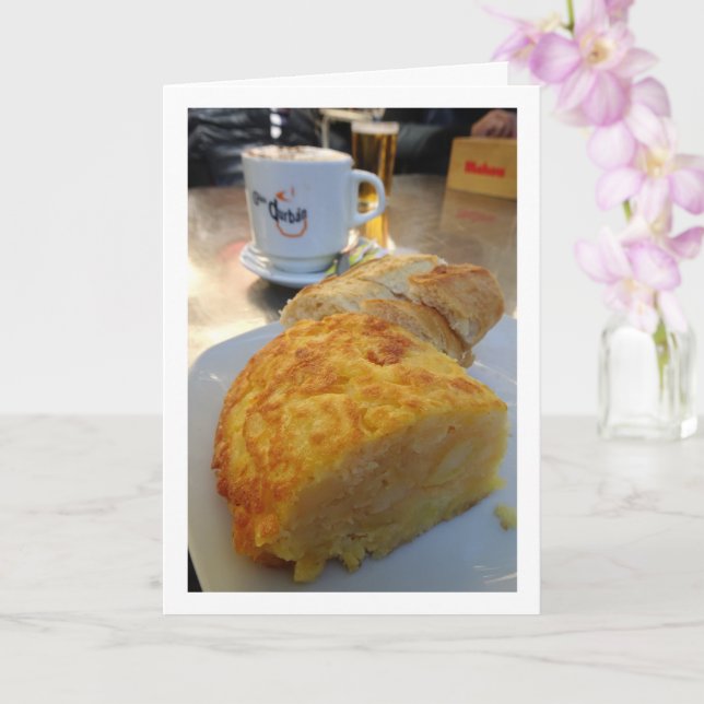 Spanish Omelette, Valencian Cafe, España Card (Orchid)