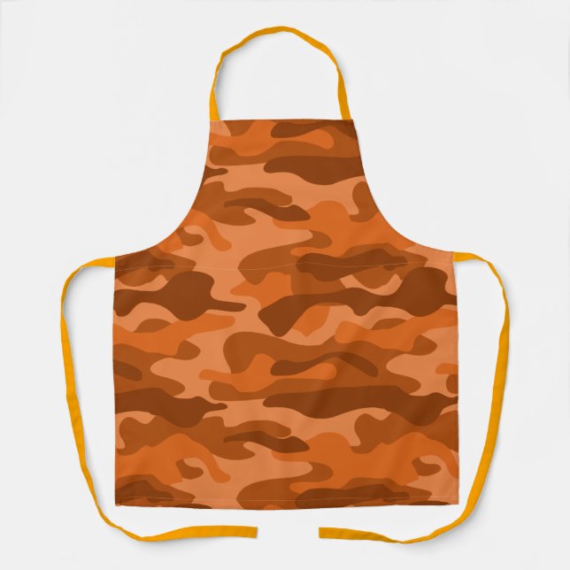 Spanish Orange Monocolor Camo Apron (Front)