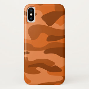Spanish Orange Monocolor Camo iPhone X Case