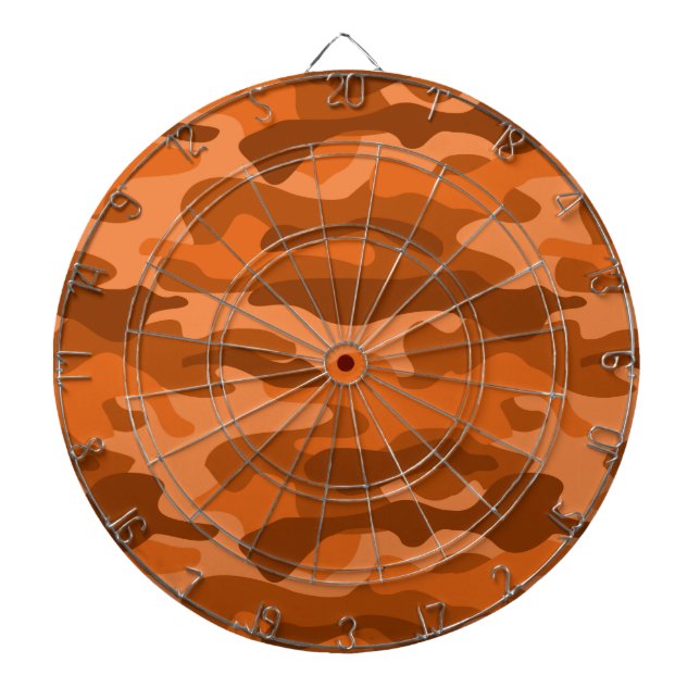 Spanish Orange Monocolor Camo Dartboard (Front)