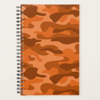 Spanish Orange Monocolor Camo Planner