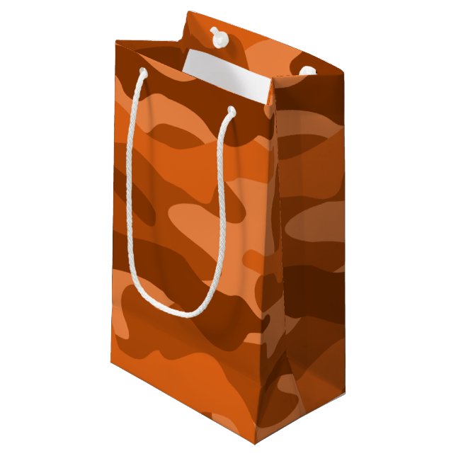 Spanish Orange Monocolor Camo Small Gift Bag (Front Angled)
