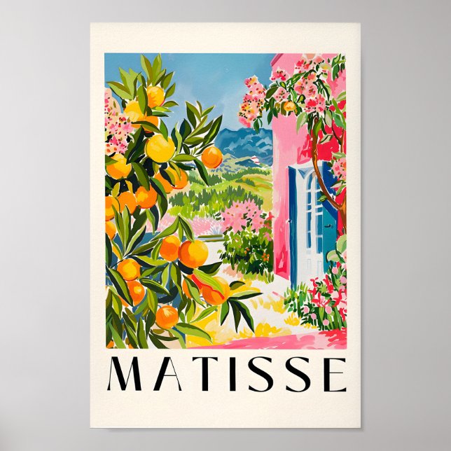 Spanish Oranges Poster, Mid Century Modern, Matiss Poster (Front)