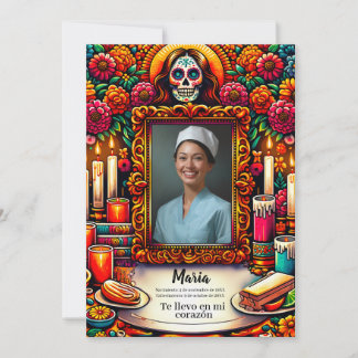 Spanish Our Lady of Guadalupe Prayer skull Invitat Invitation