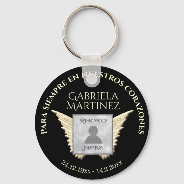 Spanish Para siempre en nuestros corazones Key Ring (Front)