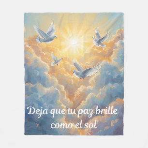 Spanish Peace Dove Fleece Blanket