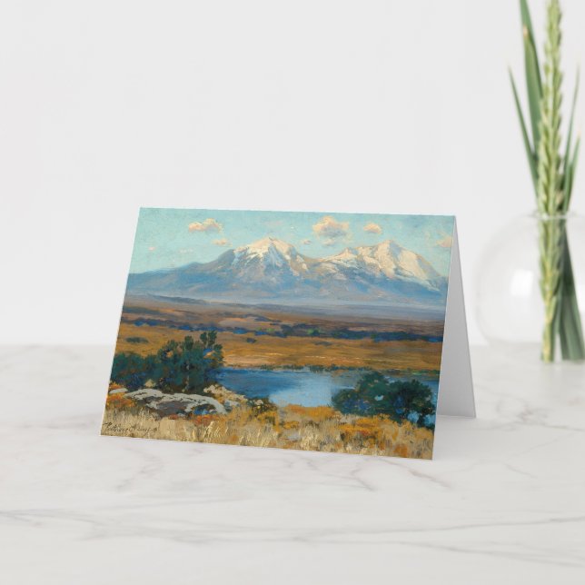 Spanish Peaks, CO | Charles Partridge Adams Card (Front)