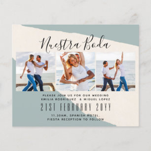 Spanish PHOTO Wedding Engagement Party Invite BODA Flyer