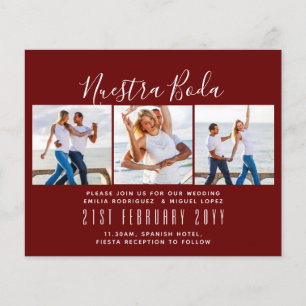 Spanish PHOTO Wedding Engagement Party Invite BODA Flyer