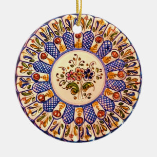 Spanish Plate Ceramic Tree Decoration