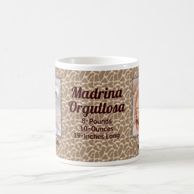 Spanish Proud Godmother New Baby Photo Mug (Center)