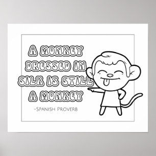 Spanish Proverb Coloring Poster