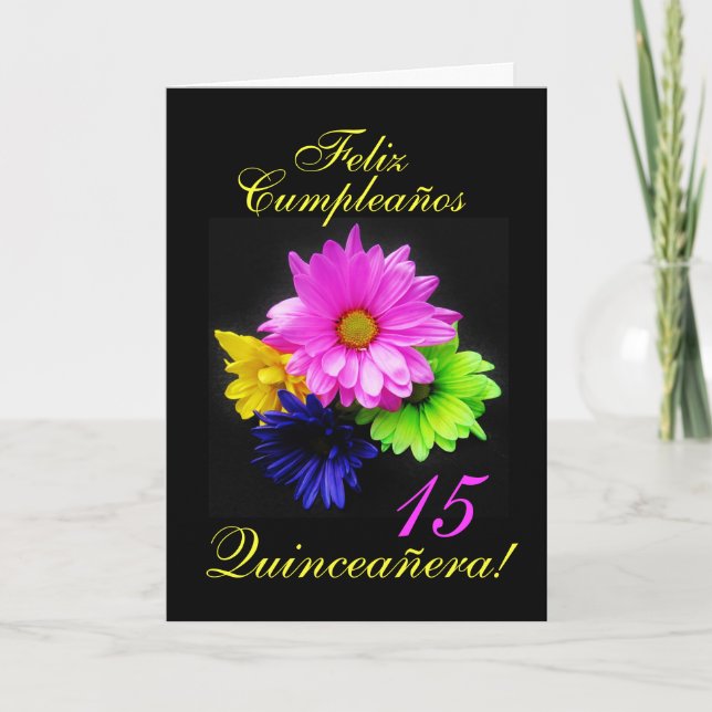 Spanish: Quinceanera 15 y.o. B-day Invitation (Front)