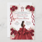 Spanish Quinceañera Burgundy Red 15 Años Princess