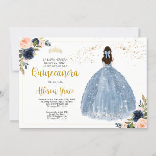 Spanish Quinceañera invite, 15 Birthday Party Invitation
