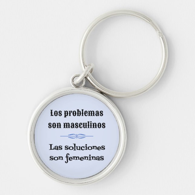 Spanish quote language learning key ring (Front)