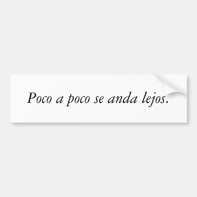 Spanish Quotes Bumper Sticker (Front)
