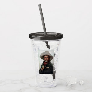 Spanish Ranchero Cowboy in Old West Saloon Acrylic Tumbler