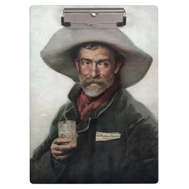 Spanish Ranchero Cowboy in Old West Saloon Clipboard (Front)