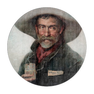 Spanish Ranchero Cowboy in Old West Saloon Cutting Board