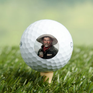 Spanish Ranchero Cowboy in Old West Saloon Golf Balls