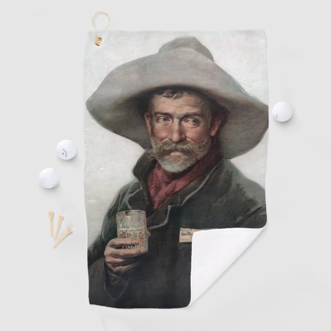 Spanish Ranchero Cowboy in Old West Saloon Golf Towel (InSitu)
