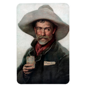 Spanish Ranchero Cowboy in Old West Saloon Magnet