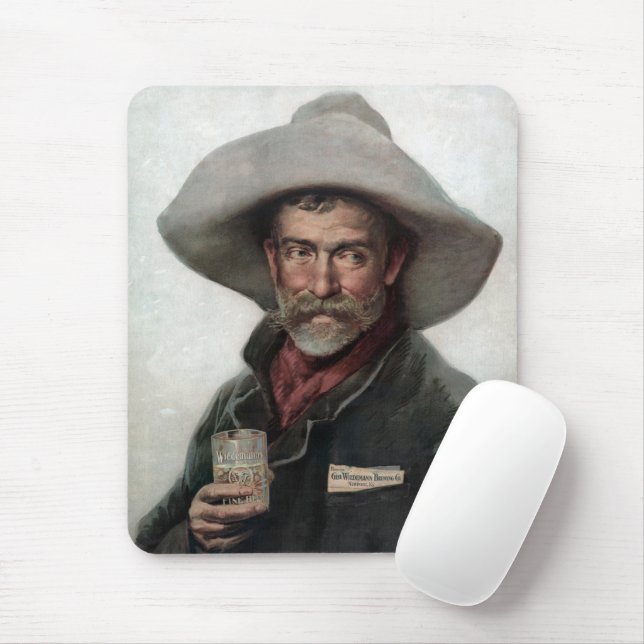 Spanish Ranchero Cowboy in Old West Saloon Mouse Mat (With Mouse)