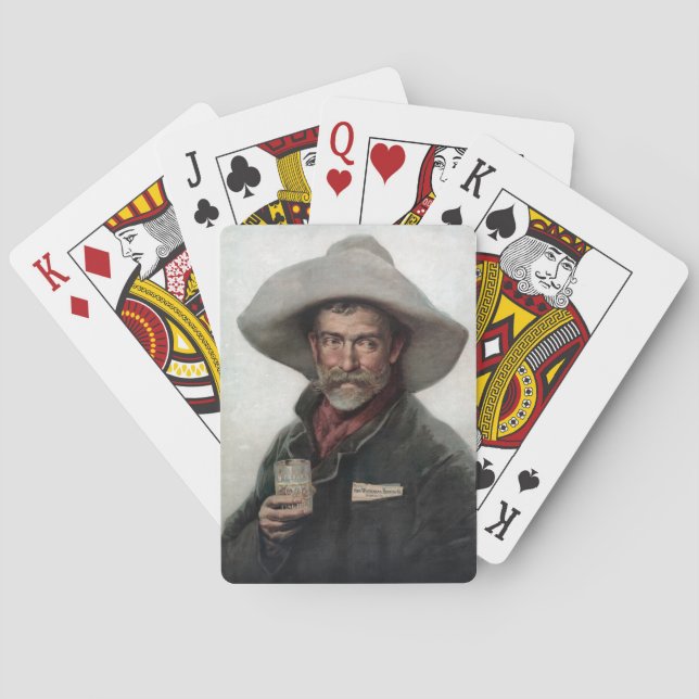 Spanish Ranchero Cowboy in Old West Saloon Playing Cards (Back)