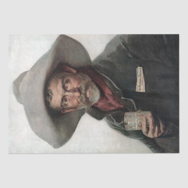 Spanish Ranchero Cowboy in Old West Saloon Tissue Paper (Front)